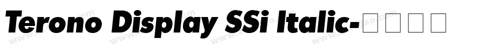 Terono Display SSi Italic字体转换